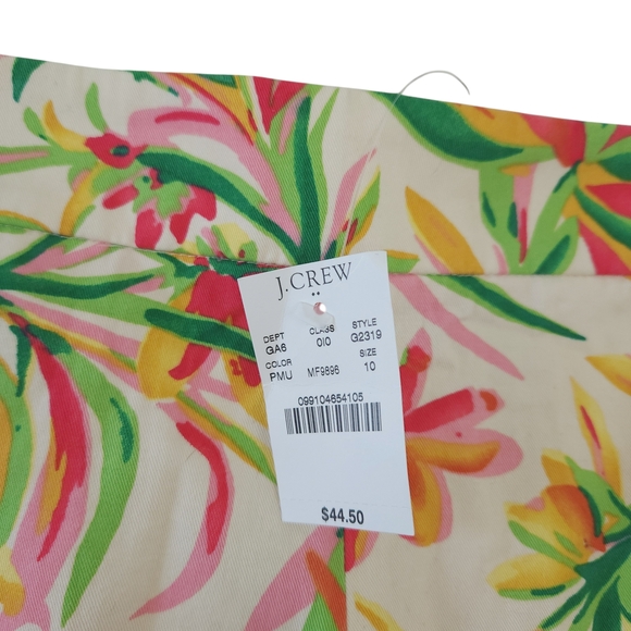New J. Crew  City Shorts Women's Floral Print Cotton-Blend Shorts - Size 10 - Picture 4 of 4